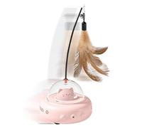 Juguete interactivo eléctrico para gatos,Juguete eléctrico para gatos - Juguetes de ejercicio para gatito con pluma - Varita del enigma del gato, juguetes recargables del animal doméstico de la detecc