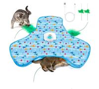 Juguete Interactivo Gato - Juguetes Interactivos para Gatos, Sonidos de Ratón Simulados, con 3 Modos de Ajuste, Recargable, Apto para Hogar, Apartamento, Zona de Entretenimiento, Zona de Ocio