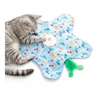 Juguete Interactivo Gato, Juguetes para Gatos Recargable por Usb con Sonidos de Pájaros, Juegos Gatos Eléctrico para Gatos con 3 Modos, Juguete con Movimiento para Gatos Domésticos, Gatitos y Adultos