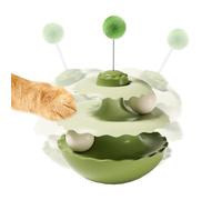 Juguete interactivo genérico para gatitos con pista de pelota - Juguete interactivo para gatos, teaser parpadeante para sala de estar, dormitorio, pequeñas y medianas razas grandes