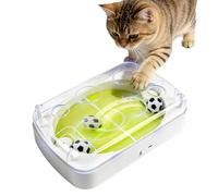 Juguete interactivo genérico para gatos, balón de fútbol eléctrico interactivo con cataña, juguetes estimulantes para gatos, para ejercicio, estimulación mental, caza, garadas, juego en el suelo y