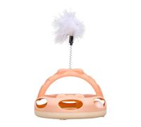 Juguete Interactivo genérico para Gatos, Giratorio, distractor para Gatos, Bola Inteligente con Plumas, para Luchar contra el aburrimiento, Ejercicio, Entrenamiento y estimulación Mental