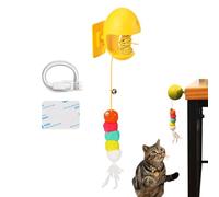 Juguete interactivo genérico para gatos interiores | Bite-Resistant Lighted Ejerciser | Electric Cat Toy Rope Auto Retracting | for Bedroom Study Room Gabinet Wall Door Frame Small to Large Breeds