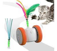 Juguete interactivo genérico para gatos | Juego inteligente para gatos con detección de movimiento con plumas,Juguete inteligente con sensor para gatito,Entrenamiento antiaburrimiento Entretenimiento