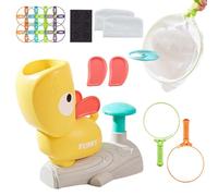 Juguete Interactivo Para Buscar Gatos: Lanzador De Discos Voladores, Diseño De Pato Pisable, Colores Vibrantes, Juguete Para Coordinar Pies, Manos Y Ojos, ABS Duradero Resistente A Impactos -