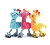 Juguete Interactivo para con Sonido Chirriante, Juguete para Masticar con Cuerda de Felpa para Limpieza de Dientes y Juegos de Tira y Afloja, Suave para Mas (Juego de 3 Piezas.)