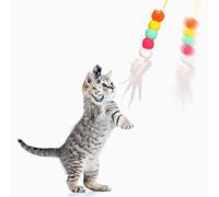 Juguete Interactivo para Gatitos con Puerta, Instalación Adhesiva Suave Ajustable, Cuerda Elástica, Juguete para Gatos con Puerta de 6,6 Pies para Interiores (Gusano del susurro)