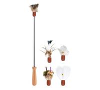 Juguete Interactivo para Gatos - Barra telescópica ajustable, juguete para gatitos | Quédate Con Plumas Y Peluches Suave Para Gatos Caseros, Ideal Para Juegos De Interior Y Al Aire Libre, Cumpleaños