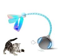 Juguete interactivo para gatos, bola de juego interactiva con cola para gatos, juguete inteligente para gatos recargable juguete eléctrico automático para gatos y perros Chewie Rolling Ball