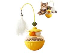 Juguete Interactivo para Gatos: Bola de Menta para Gatos con Plumas, Divertido Juguete para el Cuello para Gatos | Diario del estrés, Ejercicio, Entrenamiento y Entretenimiento para Jugar en