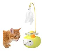 Juguete Interactivo para Gatos, Bola de Rompecabezas oscilante de Gatito con Plumas, Juguete de Pelota de burla para Gatos, para Entrenamiento de Ejercicio, Alivio del estrés, Entretenimiento en