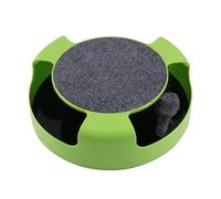 Juguete interactivo para gatos con circuito de pista de burlas, juguete con almohadilla para rascar, circuito multifuncional para gatos