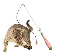 Juguete interactivo para gatos con luz, juguete interactivo con mango en forma de zanahoria, para la postura de vivienda, después de comer, contra el aburrimiento, para el desarrollo mental
