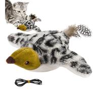 Juguete Interactivo Para Gatos Con Pájaro Que Gorjea - Mascota Eléctrica | Juguete Para Gatos Con Control Remoto, Aleteo Y Gorjeo De Gorrión - Para Ejercicio De De Razas Pequeñas, Medianas Y Grandes E