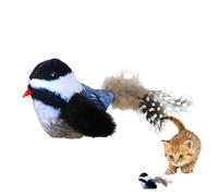Juguete interactivo para gatos de pájaro - Juguete de peluche para gatos de apartamento | Juguete para gatos revoloteando, pájaro canto duradero para entrenar, gatos para jugar solos, gatitos