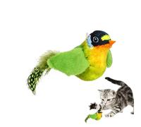 Juguete interactivo para gatos de simulación de pájaros: juguete de peluche para gatos, pájaro electrónico que chirpea, juguetes chirriantes para aburrimiento, ejercicio, gatos solos