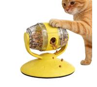 Juguete interactivo para gatos: dispensador de comida para golosinas de 5,12 x 4,61 pulgadas, dispensador de comida larga ajustable, juguete de estimulación de gatito encantador para interiores |