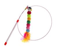 Juguete interactivo para gatos, divertido simulación de plumas con campana, ejercicio divertido