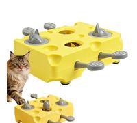 Juguete Interactivo para Gatos Estilo Queso | Base Antideslizante para Dispensador De | Juego De Alimentación Brain Challenge | Actividades para Mascotas Interiores Compromiso para El