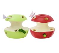 Juguete Interactivo Para Gatos, Estimulación Y Enriquecimiento Mental, Verde/Rojo, Juguete De Manzana Whäck A Mole De 10 Hoyos, Juguetes Con Sensor De Movimiento Eléctrico Con Teaser, Fomento D
