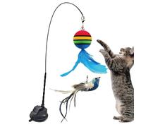Juguete Interactivo para Gatos - Interactiva para Gatos con Juguetes de Pájaros | Accesorios con Manual y Ventosa para Gatitos, Suministros para Mascotas para Ejercicio en Interiores y Estimulación Me