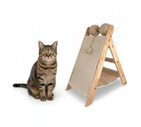 Juguete Interactivo para Gatos Interior Costa Trípode de Juego con Diseño Estable | Tablero Multicapa con Tela Antideslizante y Estimulación Felina | ALTHEA LIVING