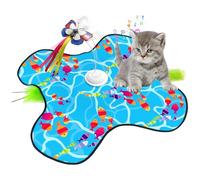 Juguete Interactivo para Gatos | Juego silencioso Recargable para Gatos con señuelos Ocultos móviles - Juguetes de Ejercicio de 3 velocidades con - para Juego en Soledad casa Cocina