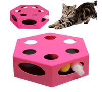 Juguete interactivo para gatos, juguete automático para gatitos, dispositivo electrónico de caza para estimulación de ejercicio, aburrimiento interior, varita giratoria inteligente, recargable por USB