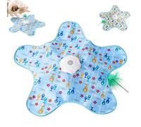 Juguete Interactivo para Gatos, Juguete de Caza rápida con Varita de Plumas de búsqueda, Recargable por USB y 3 Modos de Velocidad, Entrenamiento de Desarrollo para Gatos de Interior Fish