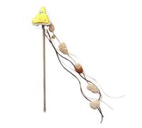 Juguete interactivo para gatos, juguete de comida para gatos, diseño portátil y convenidos con un divertido ejercicio para gatos, ayuda de entrenamiento de reacción, 12,6 pulgadas, PP Cotton