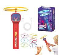 Juguete interactivo para gatos | Juguete de disco interactivo recargable para gatitos - Platillos voladores persiguiendo al aire libre para el desarrollo del comportamiento, propietario, tiempo de
