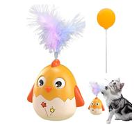 Juguete Interactivo Para Gatos - Juguete De Simulación Para Gatos Con Bola Y Varita De Plumas - Suministros Para Mascotas Con Campana, Juego Para Entrenamiento, Alivio Del Aburrimiento En Viajes Y Jue