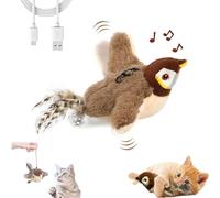 Juguete interactivo para gatos,juguete para gatos con forma de pájaro que aletea,juguete para gatos con forma de pájaro volador,recargable juguete para gatos con forma de pájaro que canta (1PCS)