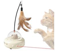 Juguete interactivo para gatos,Juguete para gatos | Juguete rompecabezas para gatos con pluma | Varita del enigma del gato, juguetes eléctricos recargables del animal doméstico de la detección para pe