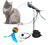 Juguete Interactivo para Gatos | Juguetes De Enriquecimiento Con Pájaro Para Gatos - Accesorios con Manual y para Gatitos, Suministros para Mascotas para Ejercicio en Interiores y Estimulación Mental