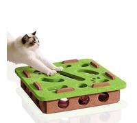 Juguete interactivo para gatos, laberinto de fieltro, juguete para gatos con pelota de autoempleo, pelota y golosinas, ventana de visualización interactiva, juguete de inteligencia para gatos