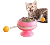 Juguete interactivo para gatos molino de viento | Gato spinner juguete ventosa, juguetes para gatos de interior, cepillo de dientes de gato juguete gatito dentición juguete, bola interactiva hierba