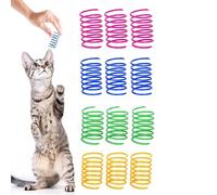 Juguete Interactivo para Gatos: Muelle en Espiral 12 Piezas, ideal para Matar el Tiempo y Mantenerse en Forma. Duradero y Resistente de Plástico. ¡Diviértete jugando con tu mascota!