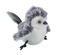 Juguete interactivo para gatos - Peluche electrónico de sonido de pájaro con plumas | Touch Activated Pet Play Actividad automática de ejercicio de movimiento, entretenimiento de arranque realista