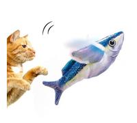 Juguete interactivo para gatos, pez con sonido de carga USB para gatitos, juguete interactivo de peces para entrenamiento de ejercicio, enriquecimiento del comportamiento, alivio del estrés en