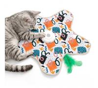 Juguete Interactivo para Gatos, Recargable por USB, Juguete para Gatos con Canto de pájaros, Juguete eléctrico con 3 Modos, Juguete de Movimiento para Gatos domésticos, Gatitos y Gatos Adultos