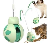 Juguete interactivo para gatos, rompecabezas para interiores, alimentación lenta, estimulación mental, bola de juguete deslizante para gatos con juguete para gatos, dispensador de golosinas para gatos