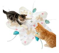 Juguete Interactivo Para Gatos: Sensor De Movimiento Inteligente De 3 Modos, Tapete De Caza Activado, Avance Giratorio Controlado Por Tacto | Plato Giratorio Eléctrico Para Gatitos, Porches, Jardines,