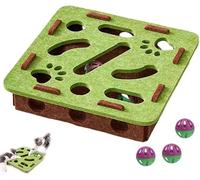 Juguete interactivo para gatos y rompecabezas de estimulación mental, laberinto para gatos con dispensador de alimentos/golosinas, juegos de enriquecimiento para gatos de interior, juguetes para