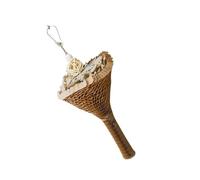 Juguete interactivo para jaula de pájaros con papel que promueve el desgarro, masticación, actividad en interiores, alivio del estrés, interacción, juguete de cono masticable para pájaros con papel