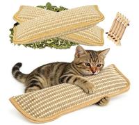 Juguete interactivo para masticar hierba gatera con hierba gatera orgánica de 6000 mg almohada de sisal para gatitos de interior, juguetes para rascar y patear gatos, vuelve locos a los gatos