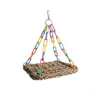 Juguete interactivo para pájaros de materiales naturales que mantiene a los periquitos felices, activos y estimulados (S)