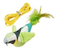 Juguete interactivo para pájaros y gatos, juego de enriquecimiento, con cuerda, juguete eléctrico para gatos, para interiores y exteriores, gatitos, juego solo, dueño, mascotas, práctica de instinto