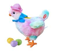 Juguete interactivo para perros | Gallina de leyenda eléctrica con música | Divertido automático con huevo y pollo para exteriores, casa y cachorros