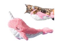 Juguete interactivo para perros Narwhal, juguete de peluche para gatos - de juguete eléctrico interactivo para gatos - Juguetes realistas activados por tacto para la dentición del gatito para diversió